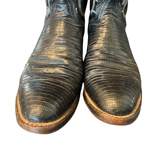 Tony Lama Exotic Genuine Lizard Cowboy Boots Men’s Size 8.5 B - Picture 12 of 13